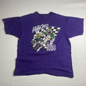 VTG 1994 Motocross Racing Purple Shirt Mens XL Canada Made (Read)